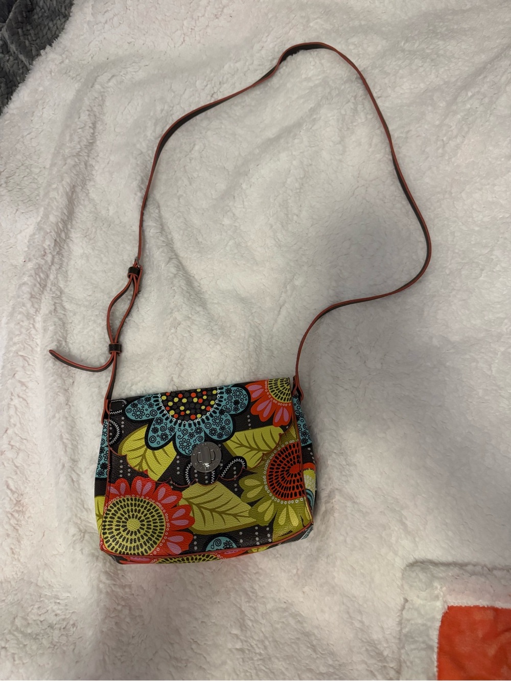 Floral Crossbody Shoulder Bag in Multicolor
